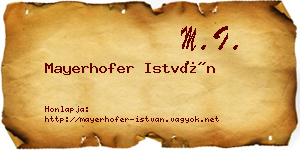 Mayerhofer István névjegykártya